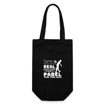 Some grandpas take naps real grandpas play padel - Gift Bag for Bottles - black - Front