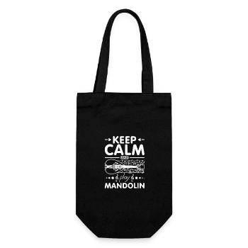 Keep calm and play Mandolin - Gift Bag for Bottles - black - Front