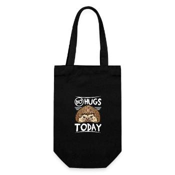 No hugs today hedgehog - Gift Bag for Bottles - black - Front