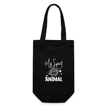 Hedgehogs are my spirit animal - Gift Bag for Bottles - black - Front