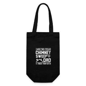 Ramoneur de la fête des pères et papa - Sac à bouteille - noir - Devant
