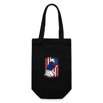USA Flag American 4th of July Housekeeper - Gift Bag for Bottles - black - Front