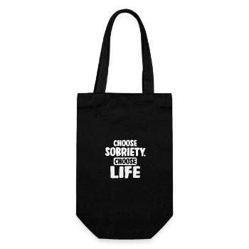 Choose Sobriety Choose Life - Geschenkbeutel für Flaschen - Schwarz - Vorne