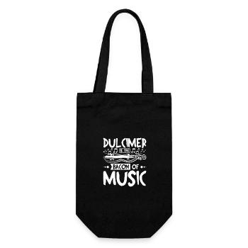 Dulcimer is the bacon of music - Gift Bag for Bottles - black - Front