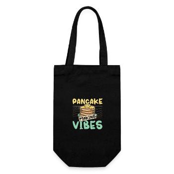 Pancake making vibes - Gift Bag for Bottles - black - Front