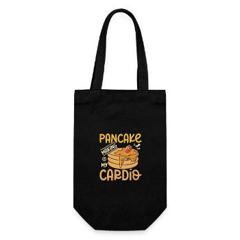 Pancake making is my cardio - Gift Bag for Bottles - black - Front