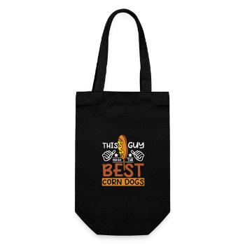 This guy makes the best Corn Dogs - Gift Bag for Bottles - black - Front