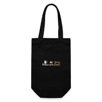 Peace Love Sitar - Geschenkbeutel für Flaschen - Schwarz - Vorne