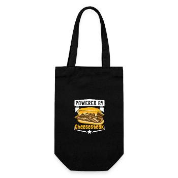 Powered by Cheesesteak - Gift Bag for Bottles - black - Front