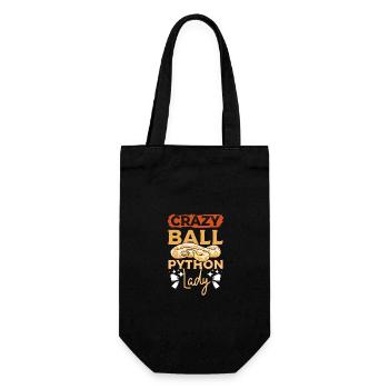 Crazy Ball python lady - Gift Bag for Bottles - black - Front