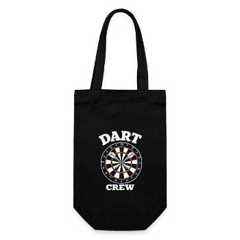 Darts Dart Crew Darter Dartmannschaft - Geschenkbeutel für Flaschen - Schwarz - Vorne
