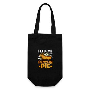 Feed me Pumpkin pie - Geschenkbeutel für Flaschen - Schwarz - Vorne