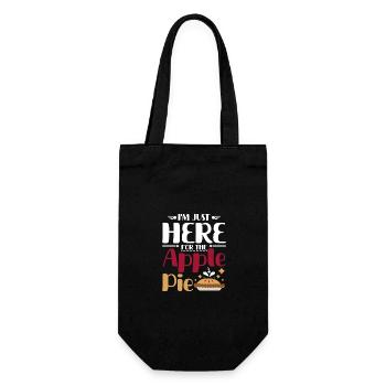 I'm just here for the Apple pie - Gift Bag for Bottles - black - Front