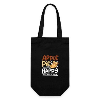Apple pie makes me happy you, not so much - Gift Bag for Bottles - black - Front