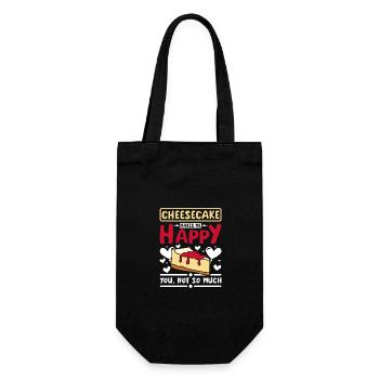 Cheesecake makes me happy you not so much - Gift Bag for Bottles - black - Front
