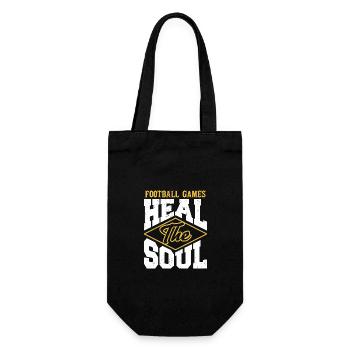 Football Games Heal The Soul Graphic - Gift Bag for Bottles - black - Front