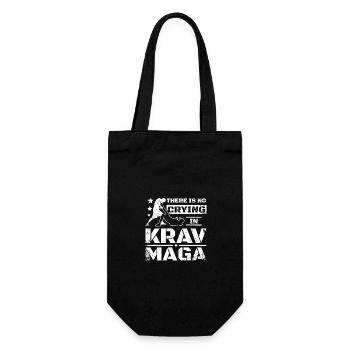 There is no crying in Krav maga - Geschenkbeutel für Flaschen - Schwarz - Vorne