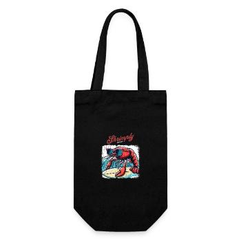 Crevettes, le meilleur jeu de mots - Sac à bouteille - noir - Devant