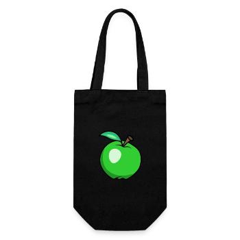 Apfel - Geschenkbeutel für Flaschen - Schwarz - Vorne