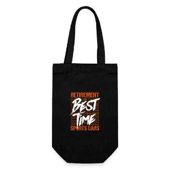 Retirement Is the Best Time for Sports Cars Fun - Gift Bag for Bottles - black - Front