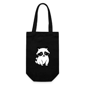 Raccoons Love - Pet Design - Gift Bag for Bottles - black - Front