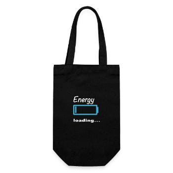 Energy loading... - Geschenkbeutel für Flaschen - Schwarz - Vorne