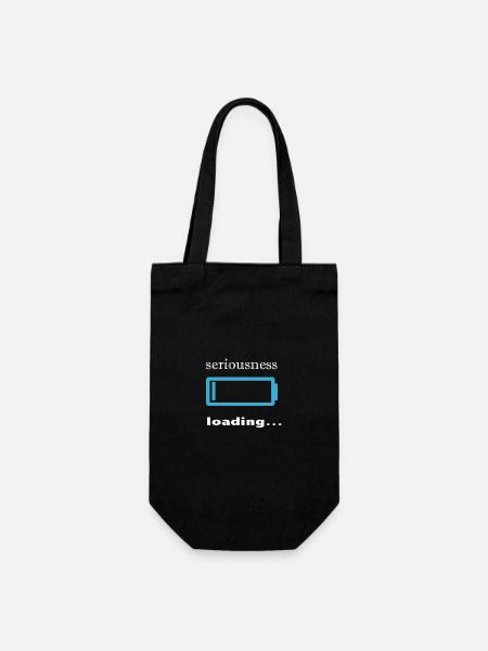 seriousness loading... - Geschenkbeutel für Flaschen - Schwarz