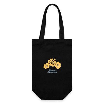 Tropical Adventures - Yellow - Geschenkbeutel für Flaschen - Schwarz - Vorne
