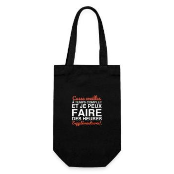 Vollzeit-Draufgänger - Geschenkbeutel für Flaschen - Schwarz - Vorne