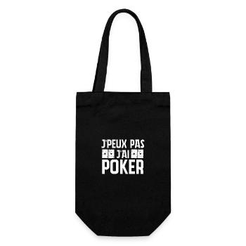I can't I have Poker Card Game Humor - Geschenkbeutel für Flaschen - Schwarz - Vorne