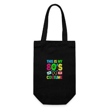 This is my 80s Costume - Retro Party - Gift Bag for Bottles - black - Front