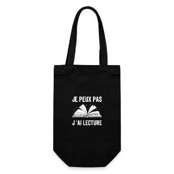 Ich kann es nicht lesen, ich - Geschenkbeutel für Flaschen - Schwarz - Vorne