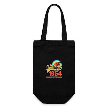 Motorcycle Year 1954 Biker 70 Years Anniversary - Gift Bag for Bottles - black - Front