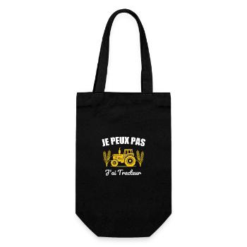 Ich kann keinen Traktor haben - Geschenkbeutel für Flaschen - Schwarz - Vorne