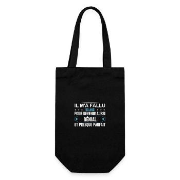 Birthday 50 Years Old Perfect Man Daddy Uncle - Gift Bag for Bottles - black - Front