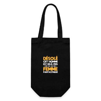sorry this man is already taken - Gift Bag for Bottles - black - Front