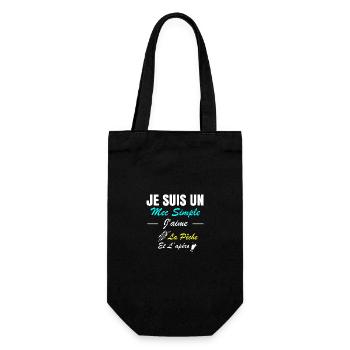 I'm a simple guy, I like fishing and aperitifs - Gift Bag for Bottles - black - Front