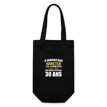 Désolé je n'ai que 30 ans - Sac à bouteille - noir - Devant