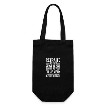 Lustiger Rentner Ich mache, was ich will, wenn - Geschenkbeutel für Flaschen - Schwarz - Vorne