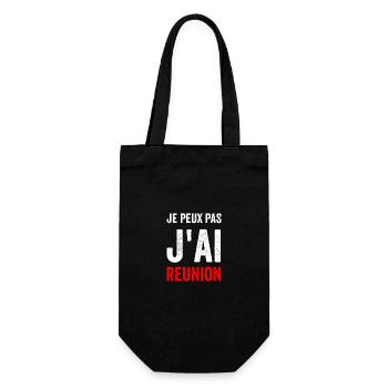 Je peux pas jai reunion - Sac à bouteille - noir - Devant
