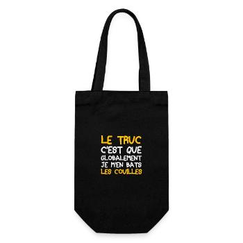 The thing is that I don't give a damn - Gift Bag for Bottles - black - Front