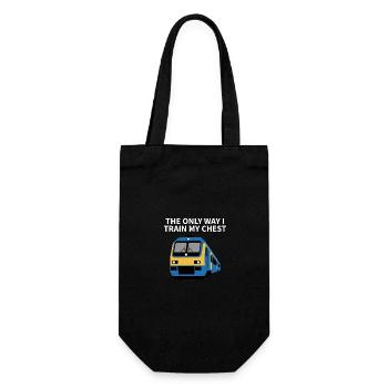 Treinspotter - The only way i train my chest - Gift Bag for Bottles - black - Front