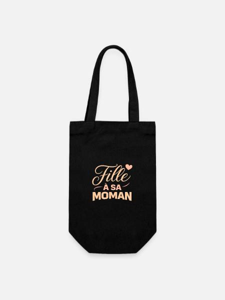 Fille_a_sa_moman - Sac à bouteille - noir