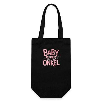 Babyonkel Held T-Shirt Onkel Geburtstag Neffe - Geschenkbeutel für Flaschen - Schwarz - Vorne