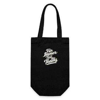 Für immer Team Trainer Coach Dankeschön Fitness - Geschenkbeutel für Flaschen - Schwarz - Vorne