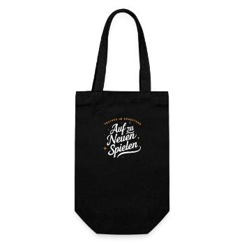 Trainer Ruhestand Geschenk Danke Coach Fitness - Geschenkbeutel für Flaschen - Schwarz - Vorne