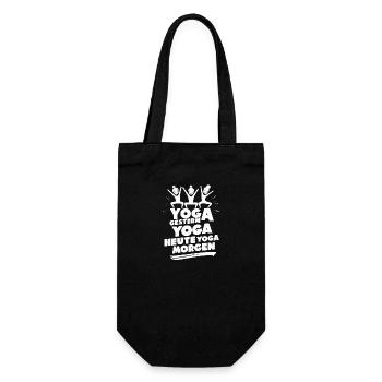 Yoga-Trainerin danke sagen Coach Personal Trainer - Geschenkbeutel für Flaschen - Schwarz - Vorne