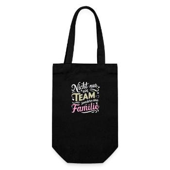 Nicht nur Team Familie Ruhestand Abschiedsgeschenk - Geschenkbeutel für Flaschen - Schwarz - Vorne