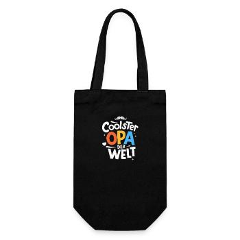 Coolster Opa Welt Vatertag Geburtstag Du Wirst Opa - Geschenkbeutel für Flaschen - Schwarz - Vorne