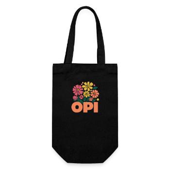 Opi Blumen Großvater Liebe Ehrentag Unikat - Geschenkbeutel für Flaschen - Schwarz - Vorne